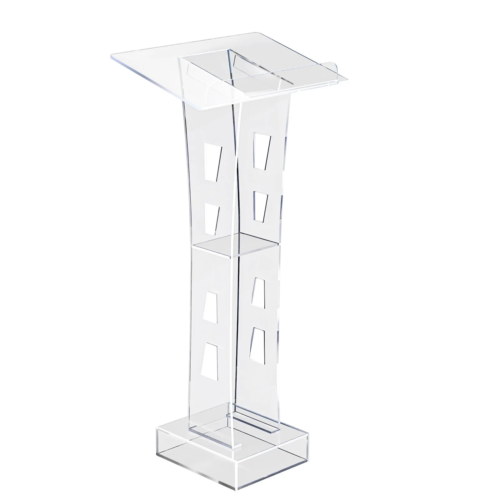 Acryl Rednerpult mit LED-Beleuchtung – Transparentes Podium für Kirche, Schule und Konferenz