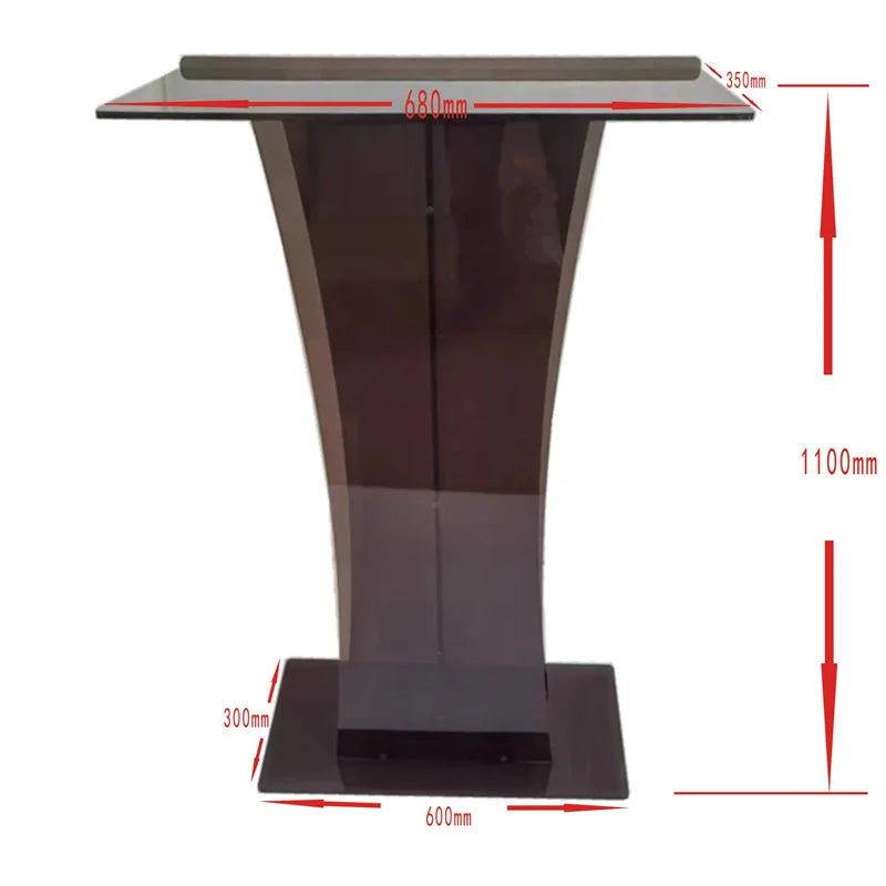 Acryl Rednerpult Braun – Vortragstisch für Kirche, Schule und Konferenz